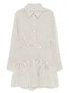 Staud Rocco Mini Dress In Gray