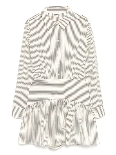 Staud Rocco Mini Dress In Gray