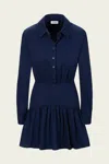 Staud Rocco Mini Dress In Navy