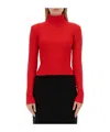 Staud Roll-neck Top In Red