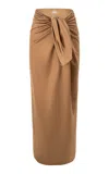 Staud Romee Draped Sarong In Brown