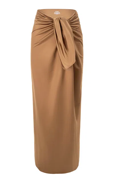 Staud Romee Draped Sarong In Brown