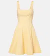 Staud Minikleid Romy Aus Baumwolle In Gelb 