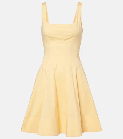 Staud Minikleid Romy Aus Baumwolle In Gelb 