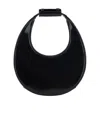 Staud Round Cut Moon Mini Tote Bag In Black