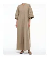 Staud Enzo Stretch-cotton Poplin Maxi Shirt Dress In Neutral