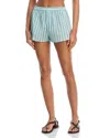 Staud Rove Pull On Shorts In Blue