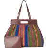 Staud Rue Raffia Tote Bag In Green
