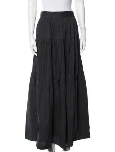 Pre-owned Staud Ruffle Embellishment Long Skirt W/ Tags In Blue