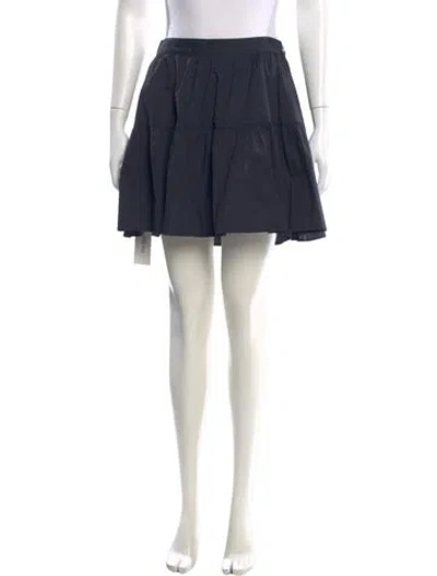 Pre-owned Staud Ruffle Embellishment Mini Skirt In Blue