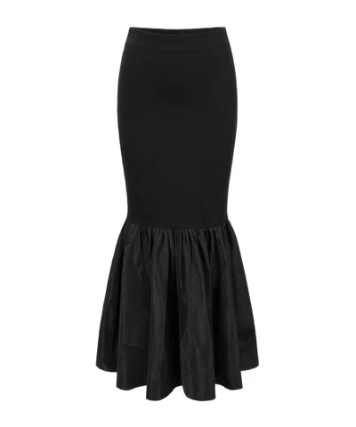 Staud Ruffled Skirt In Black