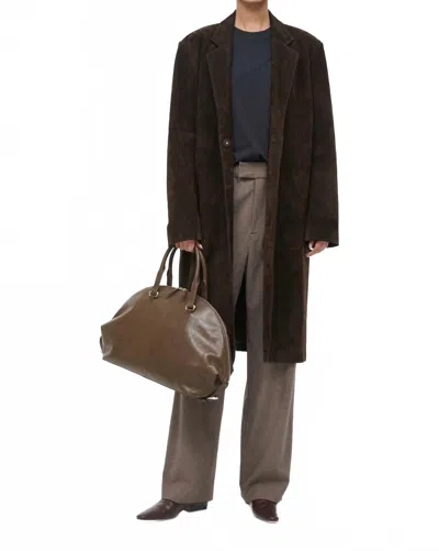 Staud Sabine Suede Jacket In Espresso In Brown