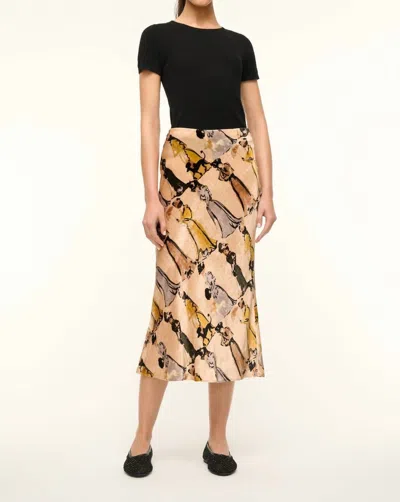 Staud Sadie Skirt In Walk In The Park Velvet In Multi