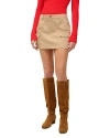 Staud San Carlos Stretch Cotton Miniskirt In Khaki
