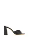 Staud "sloane" Open Toe Block Heel Sandals In Black