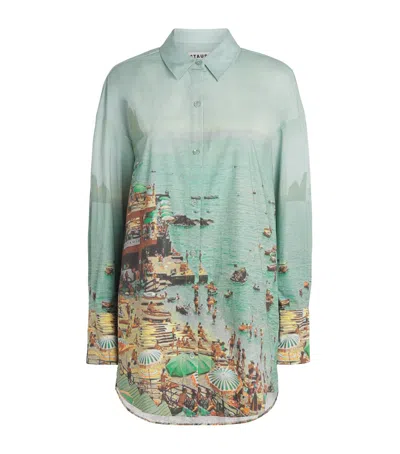 Staud Sandbar Shirt In Green