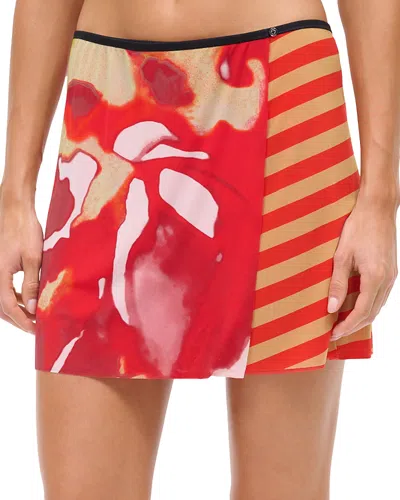Staud Sands Skirt Swim Cover-up In Red