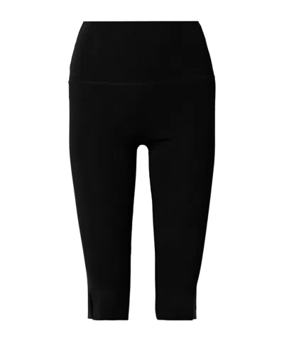 Staud Santino Cropped Knitted Leggings In Black