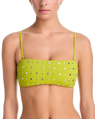 Staud Sara Bikini Top In Green