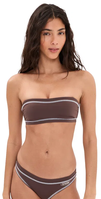 Staud Sara Bikini Top Java In Brown