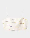 Shop Staud Sardine Federico Linen Crop Top
