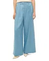 Staud Sasha Linen Pants In Slate Blue