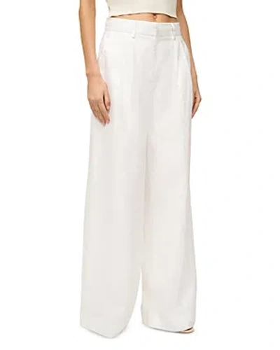 Staud Sasha Linen Trousers In White