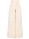 Staud Grayson Cotton Tweed Wide-leg Pants In Pink