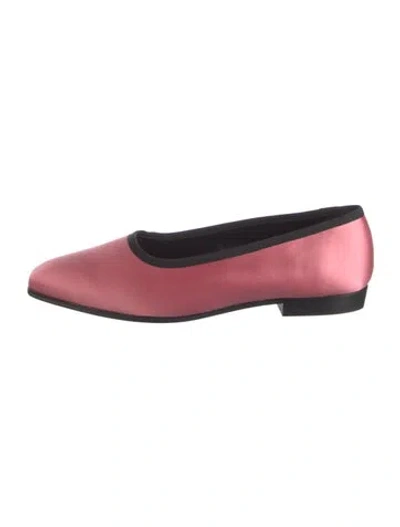 Pre-owned Staud Satin Ballet Flats In Pink
