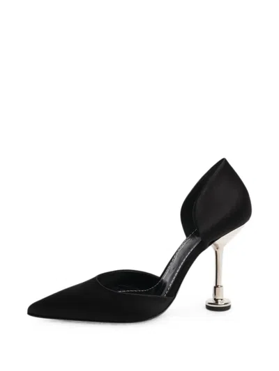 Pre-owned Staud Satin Heeled Pumps In Black