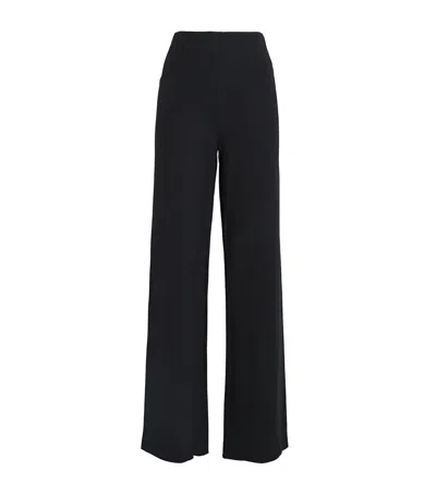 Staud Satin Stroll Trousers In Black