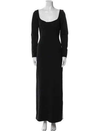 Pre-owned Staud Scoop Neck Long Dress In Blue