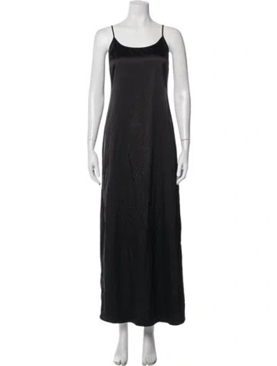 Pre-owned Staud Scoop Neck Long Dress In Blue