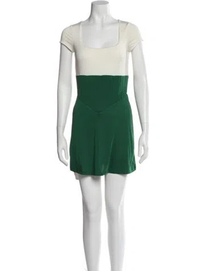 Pre-owned Staud Scoop Neck Mini Dress In Multi