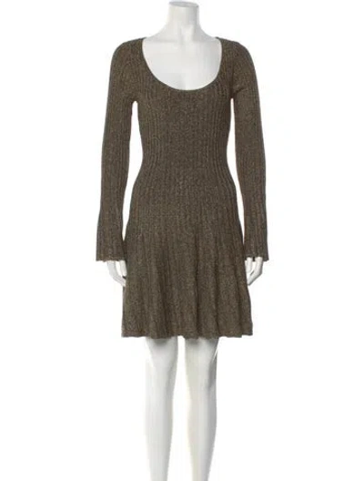 Pre-owned Staud Scoop Neck Mini Dress In Multi