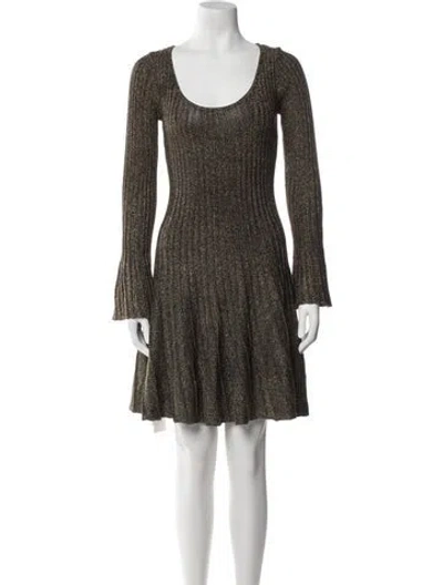 Pre-owned Staud Scoop Neck Mini Dress In Multicolor