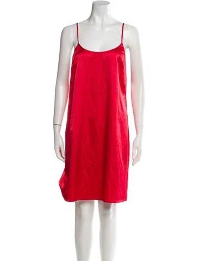 Pre-owned Staud Scoop Neck Mini Dress In Red