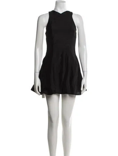 Pre-owned Staud Scoop Neck Mini Dress W/ Tags In Black