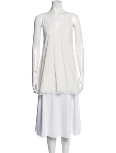 Pre-owned Staud Scoop Neck Sleeveless Top In Neutral