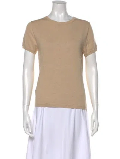 Pre-owned Staud Scoop Neck Sweater In Neutral
