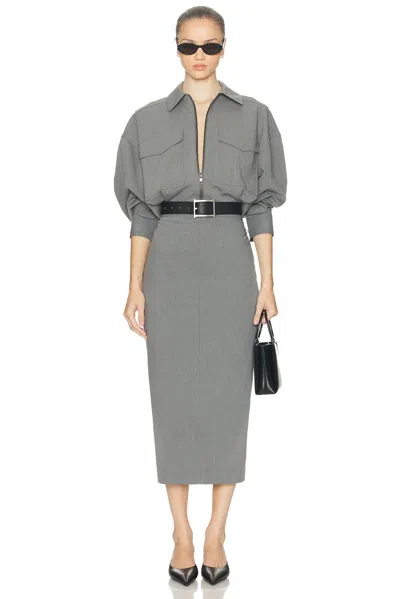 Staud Scout Dress In Gray