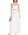 Staud Sea Cotton Poplin Midi Skirt