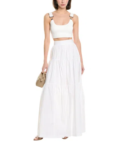 STAUD SEA TIERED MAXI SKIRT