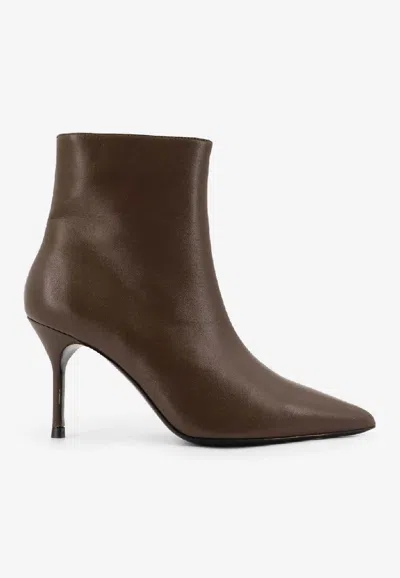 STAUD SEBASTIAN 80 LEATHER ANKLE BOOTS