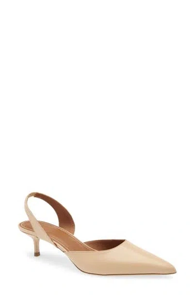 Staud Sebastion Slingback Pointed Toe Pump In Porcini