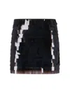 Staud Sequin Mini Skirt In Black