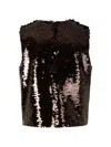 Staud Sequined Top In Brown