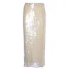 Staud Casey Sequined Midi Skirt In Moon