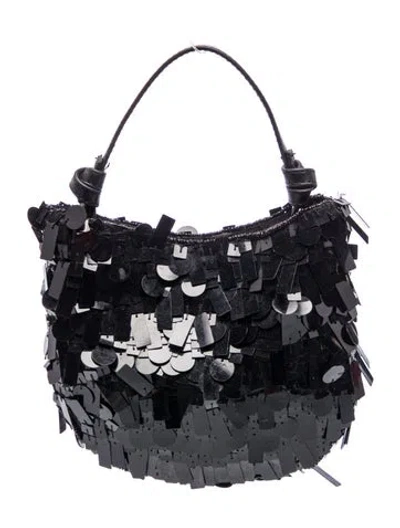 Pre-owned Staud Sequins Bucket Bag In Blue