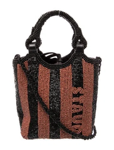 Pre-owned Staud Sequins Bucket Bag In Brown